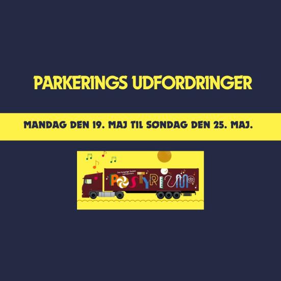 En lastbil med teksten Postyrium