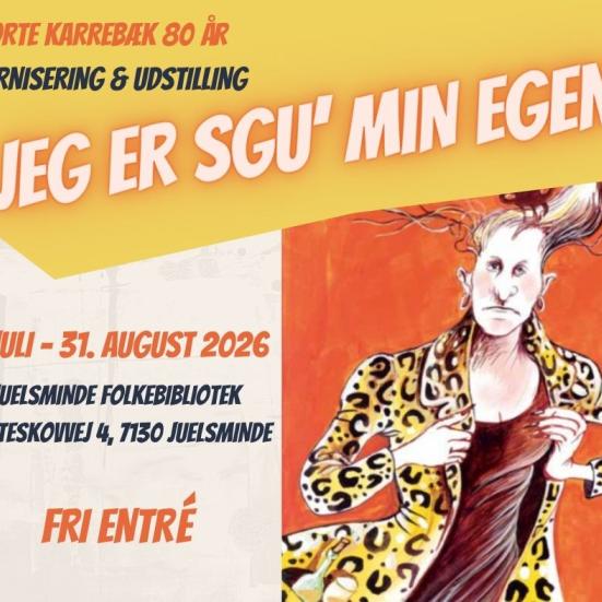 Plakat med fernisering og udstilling af Dorte Karrebæks værker