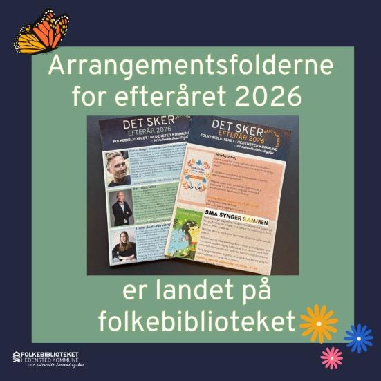 Billede af nye arrangementsfoldere for efteråret 2026