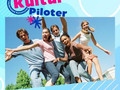 Logo for Kulturpiloter på Folkebiblioteket i Hedensted Kommune