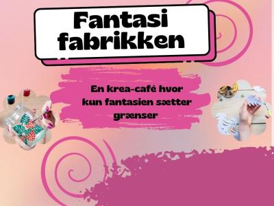 Logo for Fantasi-fabrikken på Juelsminde Folkebibliotek