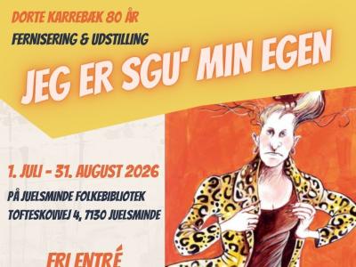 Plakat med fernisering og udstilling af Dorte Karrebæks værker