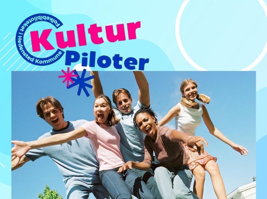 Logo for Kulturpiloter på Folkebiblioteket i Hedensted Kommune